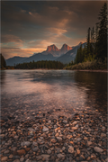 Main image Alpenglow over the Three Sisters