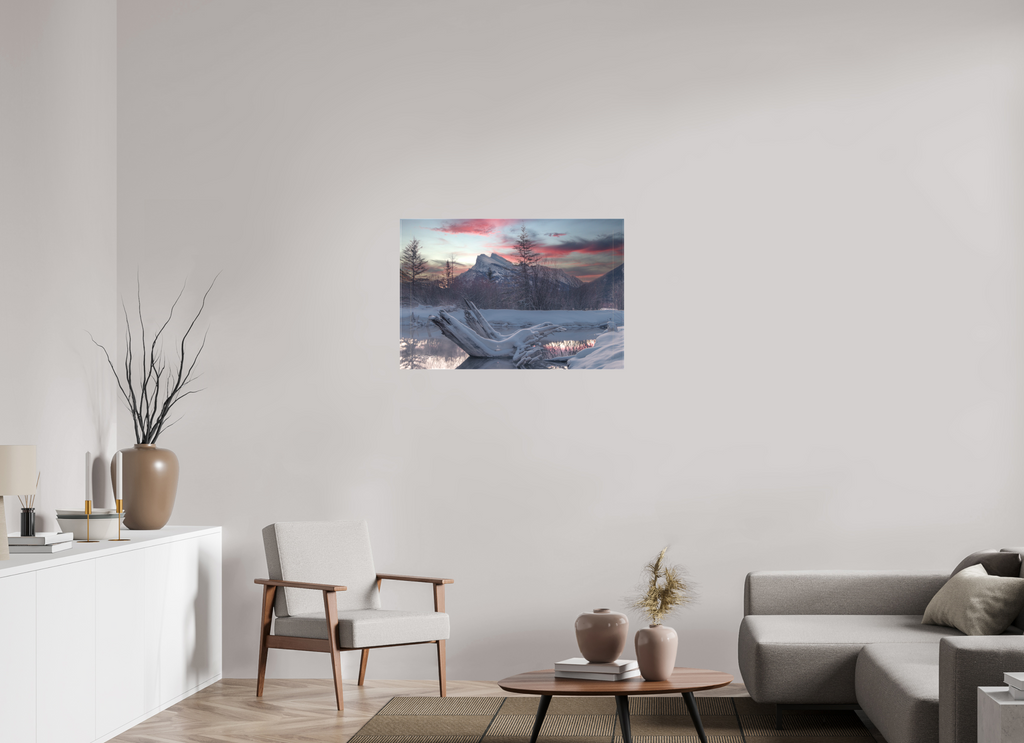 90 cm x 60 cm, Matte Canvas Winter’s Silent Awakening.