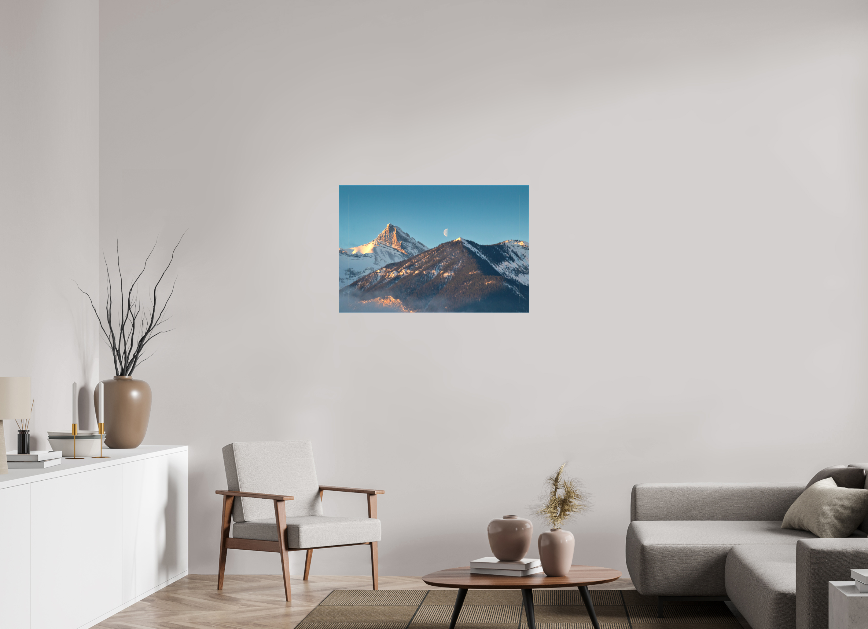 90 cm x 60 cm, Matte Canvas The Silent Peak