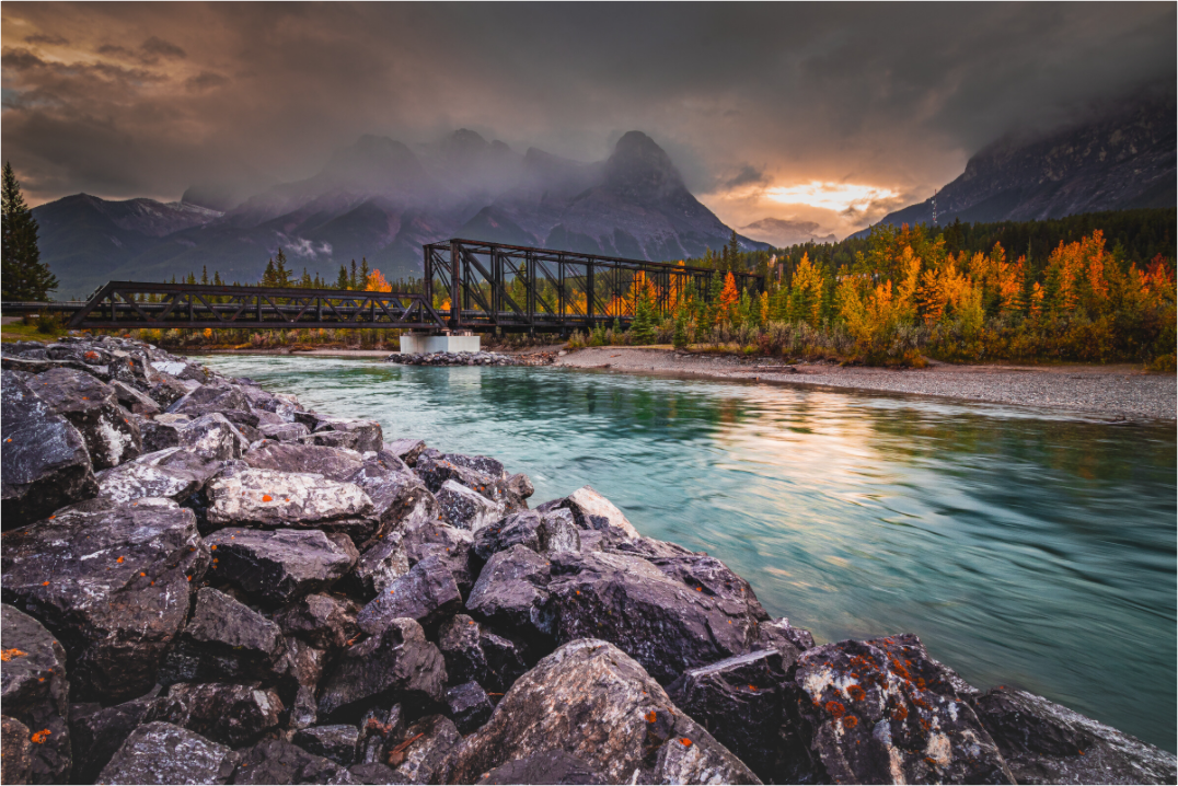 Main image Storm Over the Engine Bridge | Canmore, Alberta