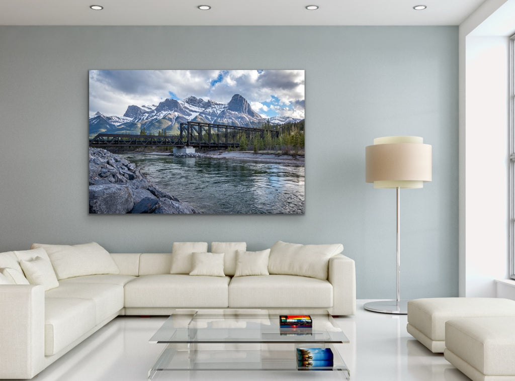 Iron & Ice: Mount Rundle Railway Print
