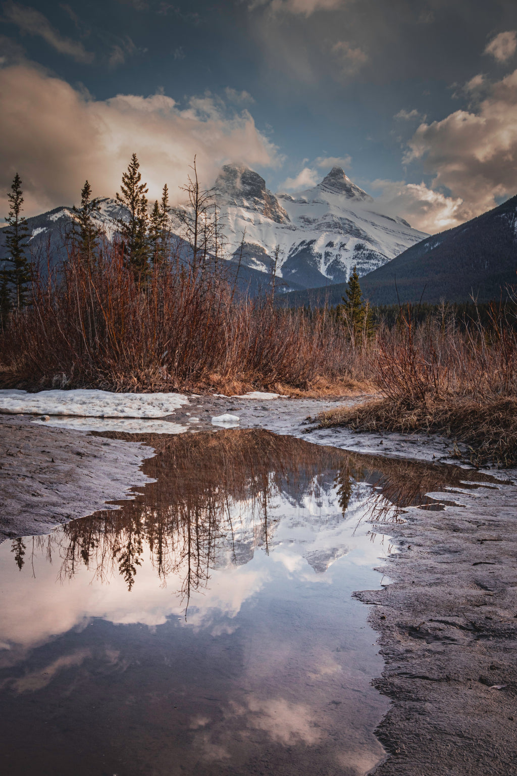 Reflection of Winter: The Three Sisters Fine Art Print