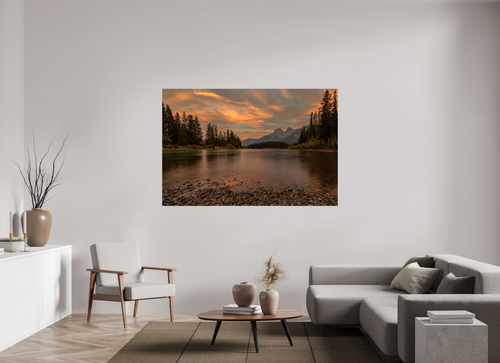 180 cm x 120 cm, HD Chromaluxe Alpenglow Serenade | Canadian Rockies Fine Art Print